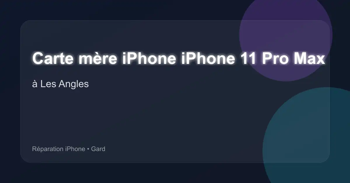 Carte mère iPhone iPhone 11 Pro Max à Les Angles (Gard)