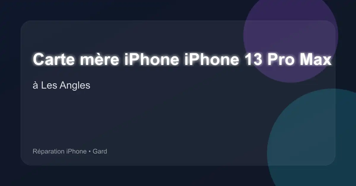 Carte mère iPhone iPhone 13 Pro Max à Les Angles (Gard)
