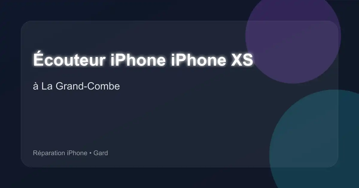 Écouteur iPhone iPhone XS à La Grand-Combe (Gard)