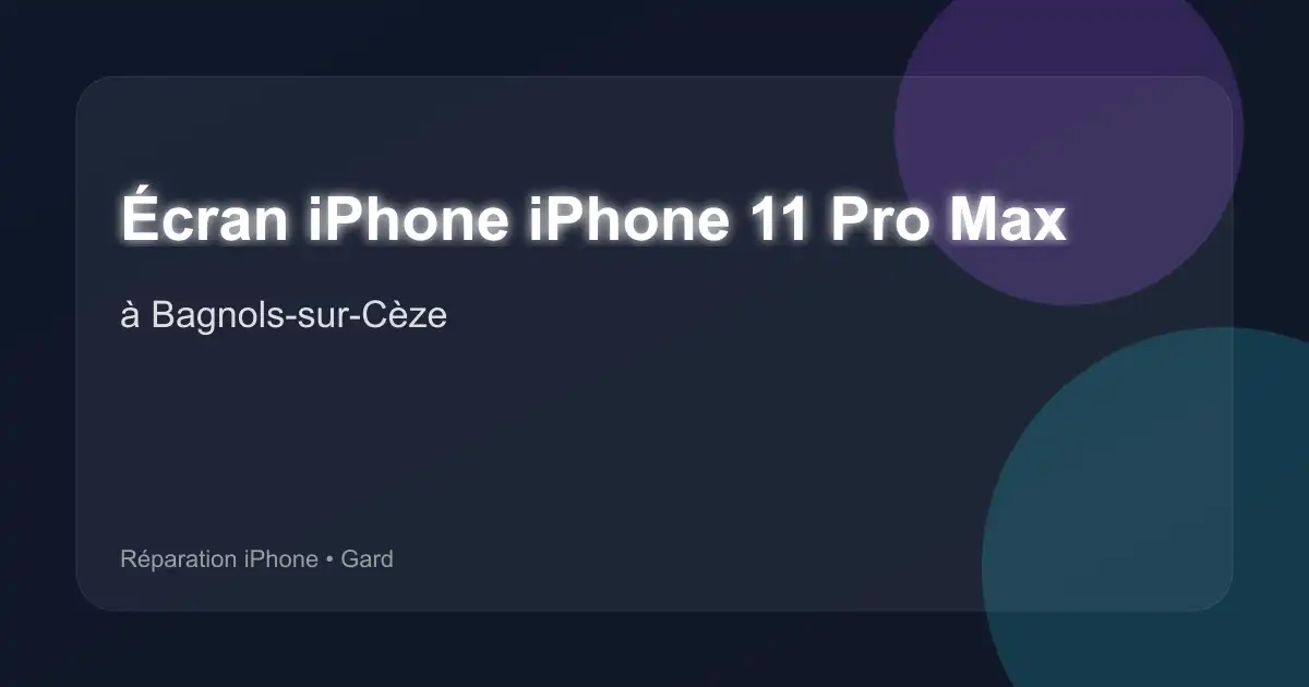 Écran iPhone iPhone 11 Pro Max à Bagnols-sur-Cèze (Gard)