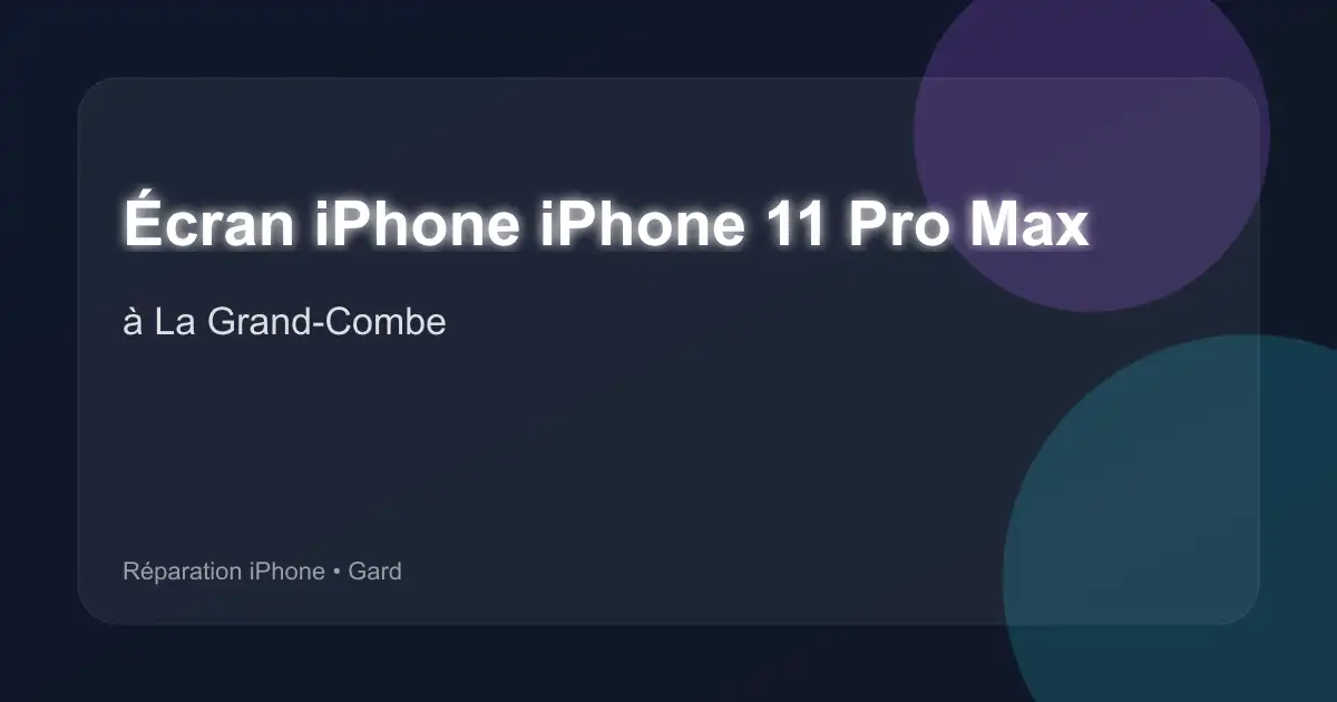 Écran iPhone iPhone 11 Pro Max à La Grand-Combe (Gard)