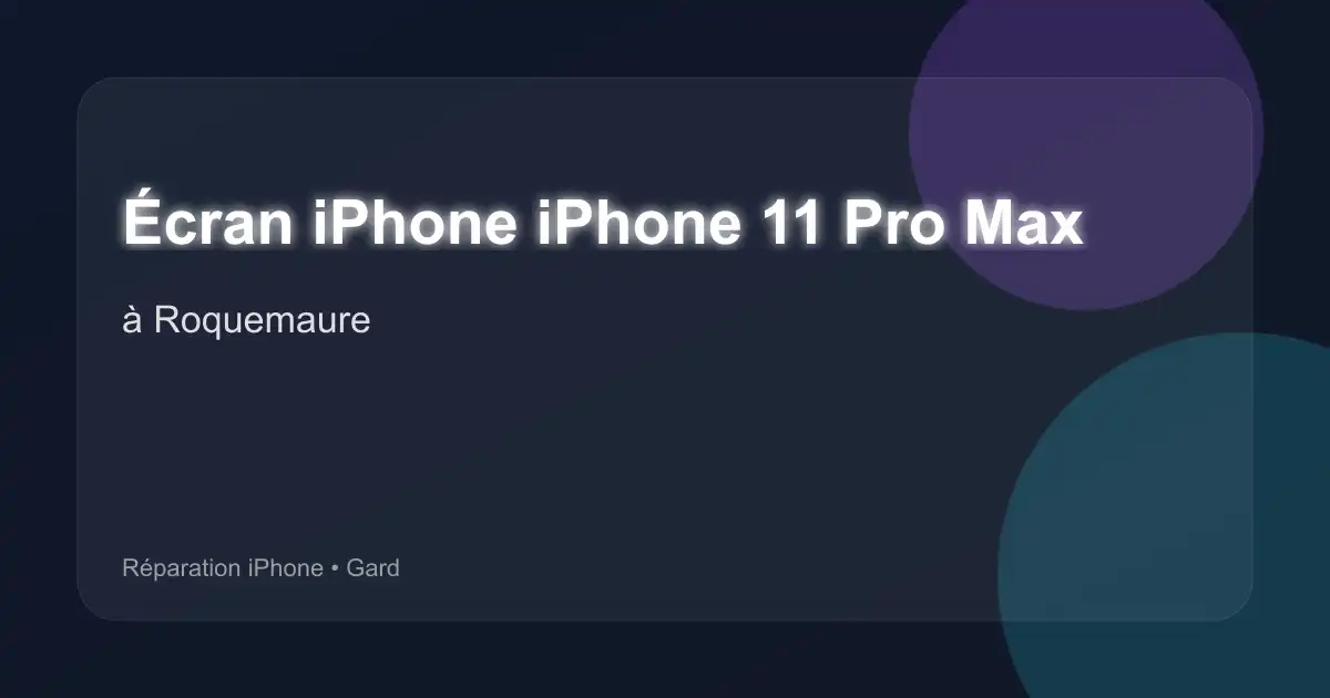 Écran iPhone iPhone 11 Pro Max à Roquemaure (Gard)