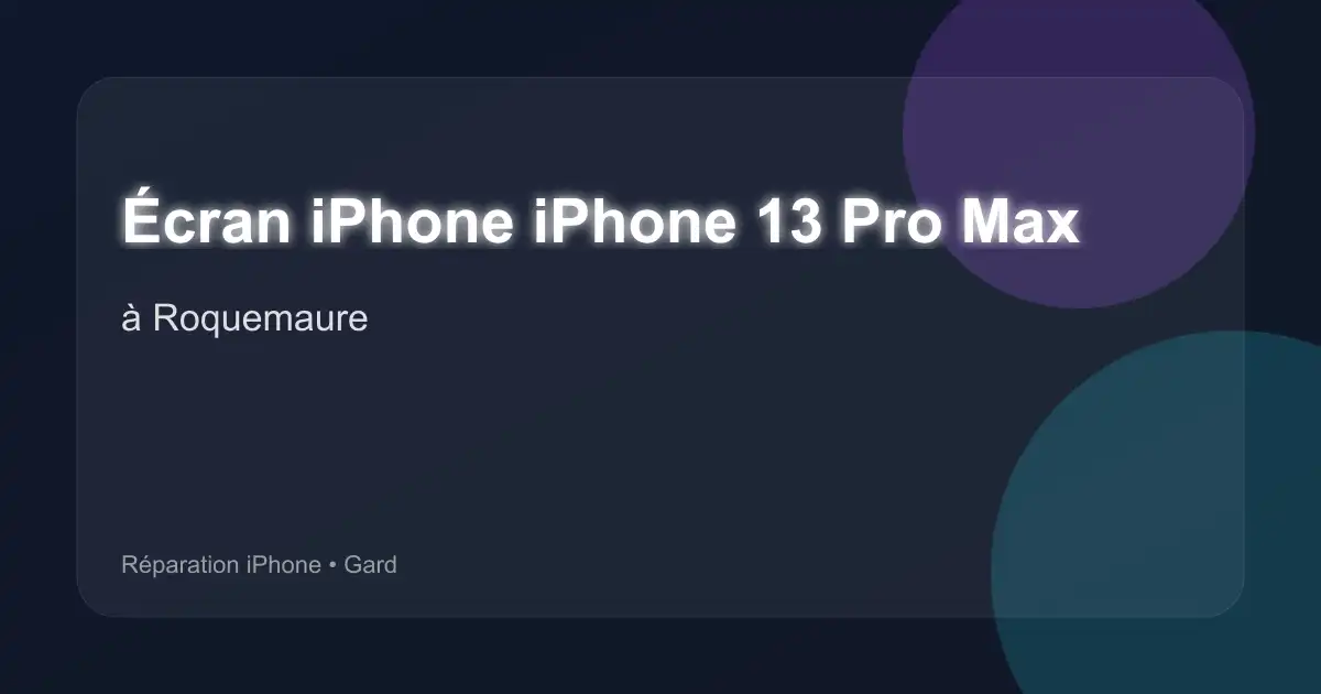 Écran iPhone iPhone 13 Pro Max à Roquemaure (Gard)