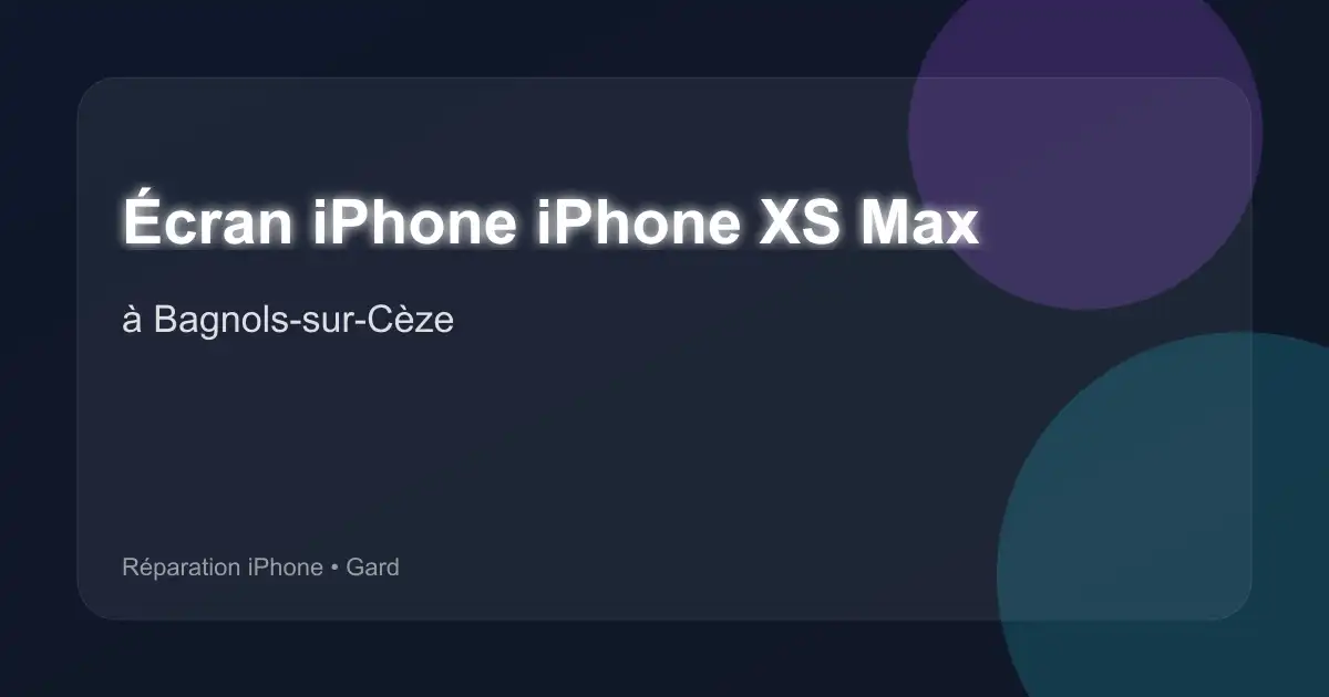 Écran iPhone iPhone XS Max à Bagnols-sur-Cèze (Gard)