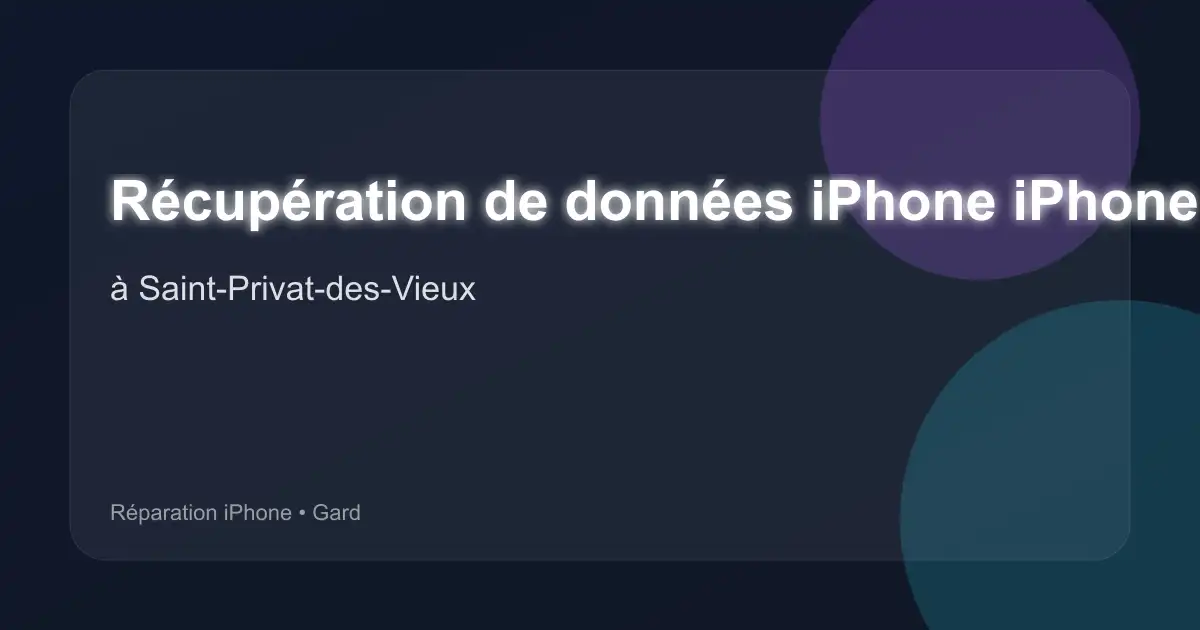 Récupération de données iPhone iPhone 13 à Saint-Privat-des-Vieux (Gard)