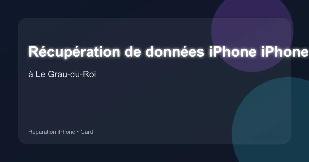 Récupération de données iPhone iPhone 14 Plus à Le Grau-du-Roi (Gard)