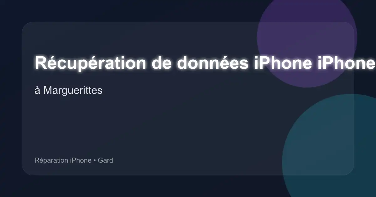 Récupération de données iPhone iPhone 7 Plus à Marguerittes (Gard)
