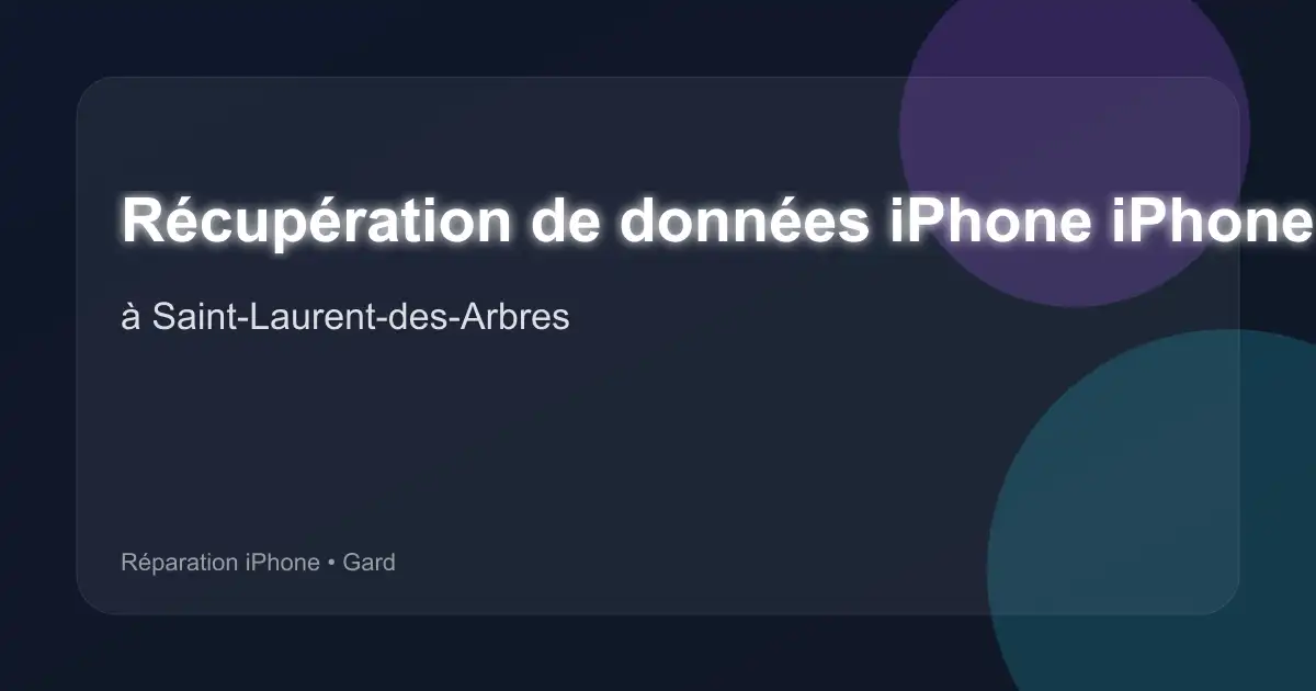 Récupération de données iPhone iPhone 7 Plus à Saint-Laurent-des-Arbres (Gard)