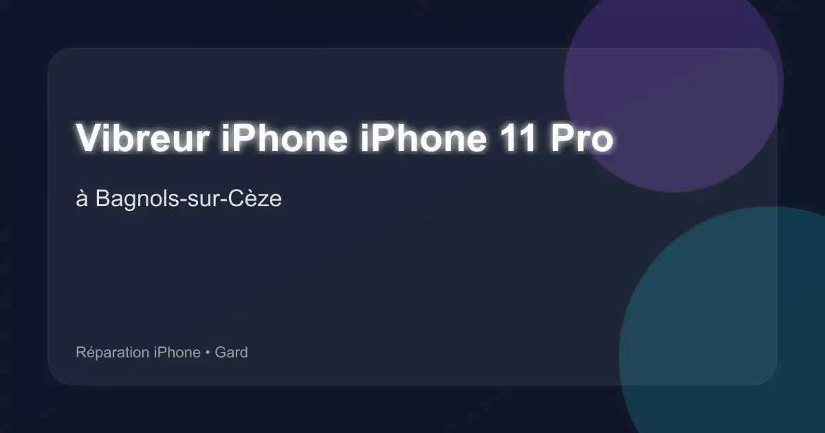 Vibreur iPhone iPhone 11 Pro à Bagnols-sur-Cèze (Gard)