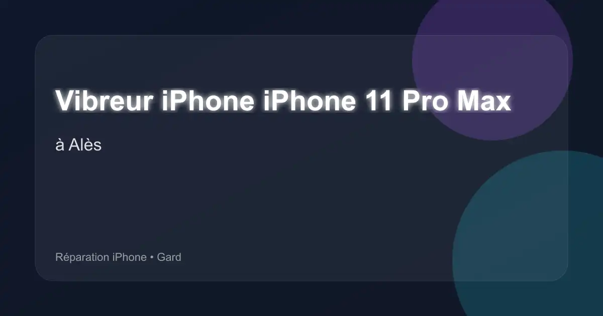 Vibreur iPhone iPhone 11 Pro Max à Alès (Gard)